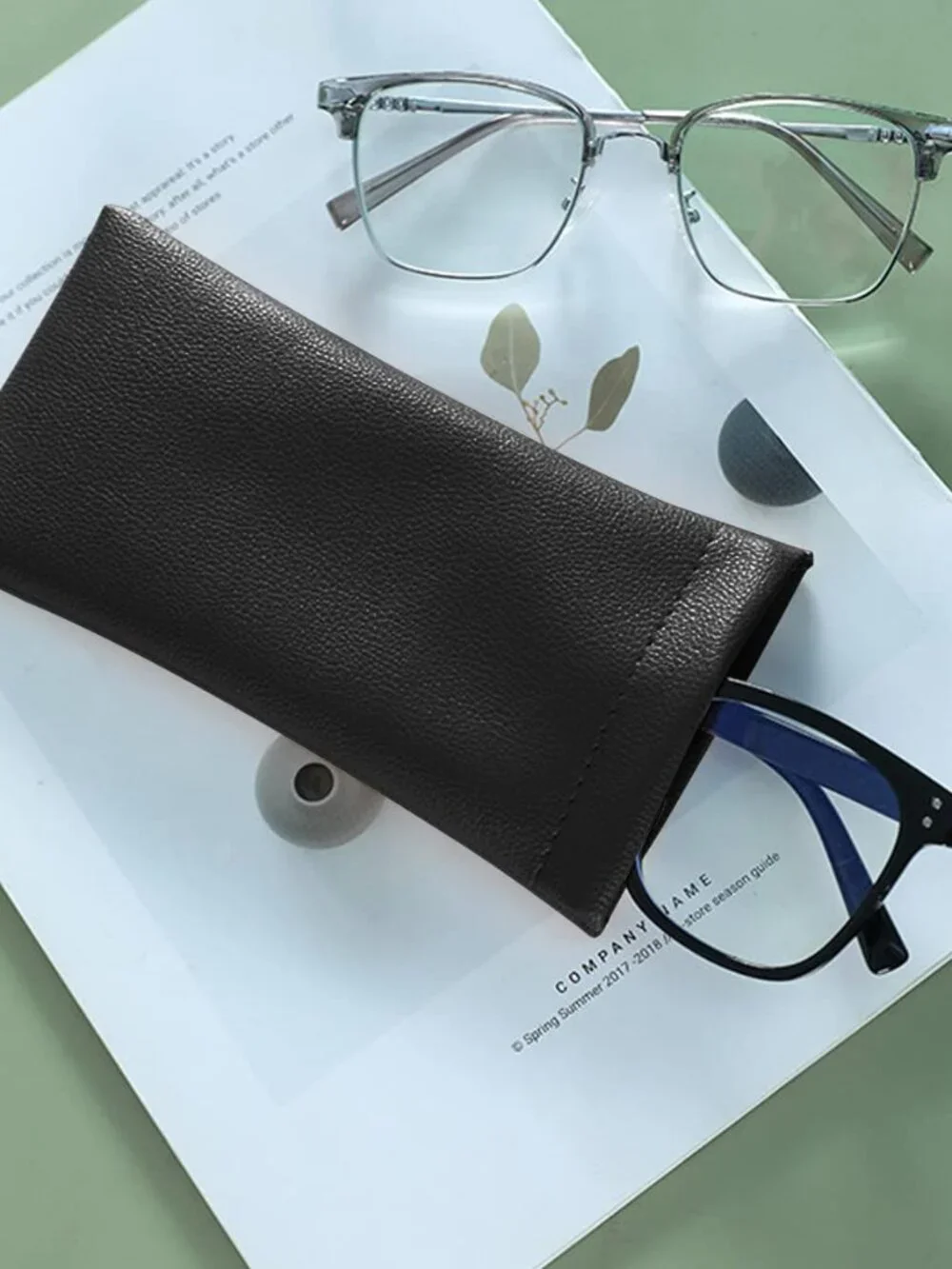 SteelFever Pack of 3 Leather Soft Eyeglass Case Pouch Squeeze Top Sunglasses Cas